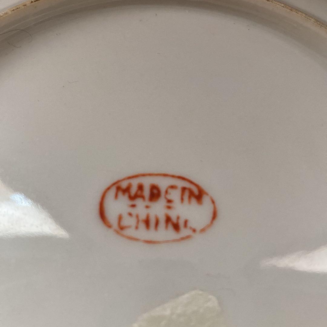 中国古い広彩皿、人物絵