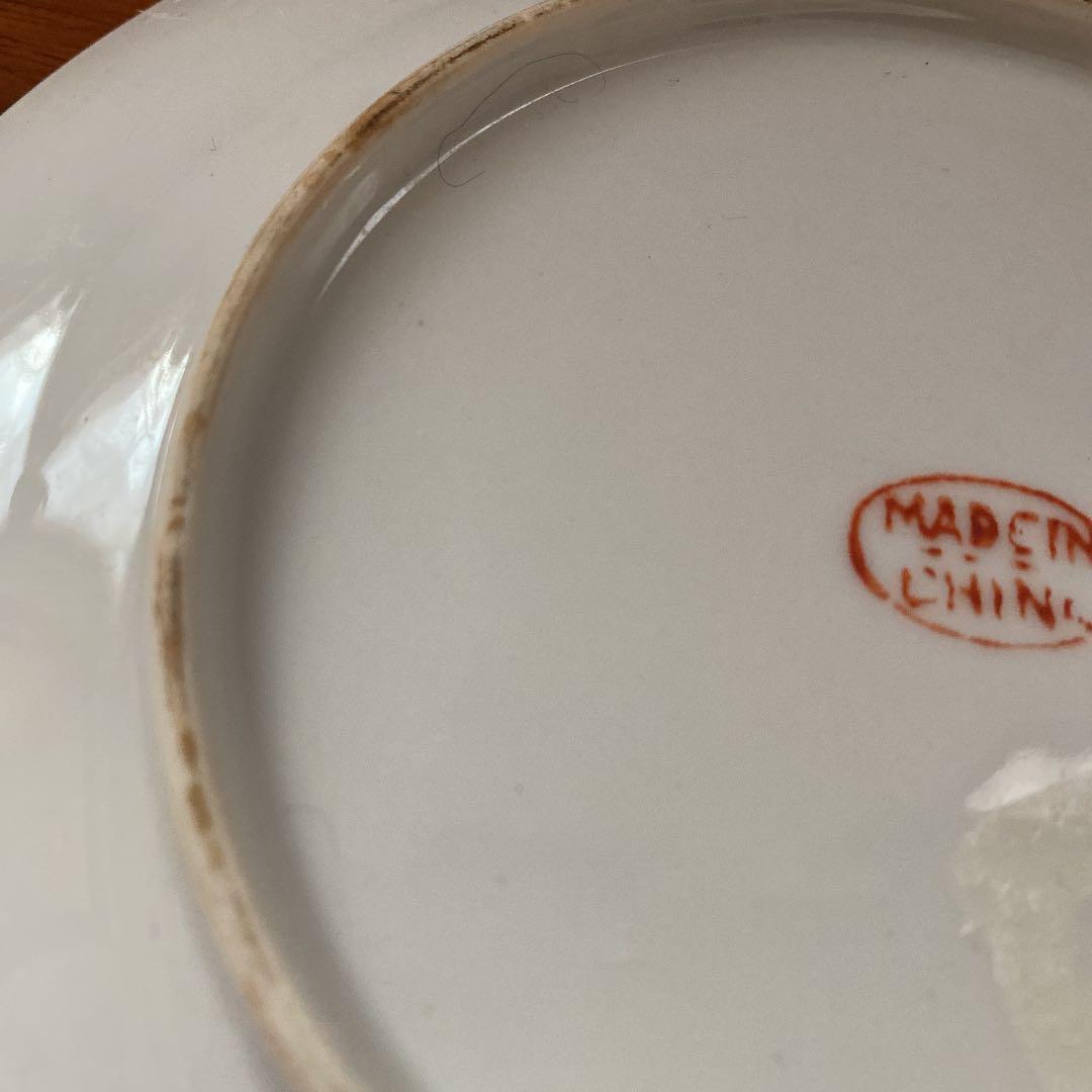 中国古い広彩皿、人物絵