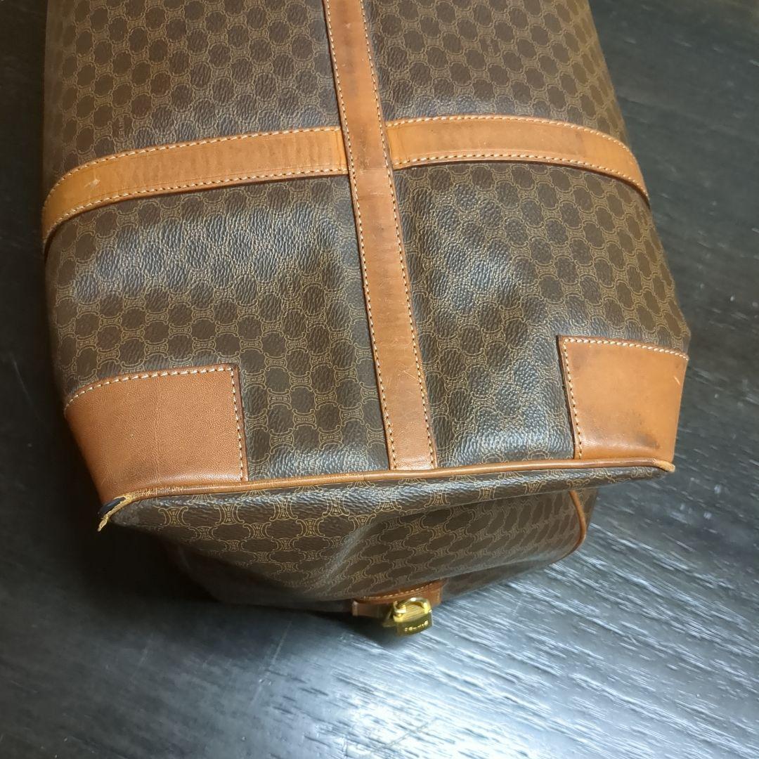 CELINE セリーヌ マカダム柄 ボストンバッグ M14 鍵付き