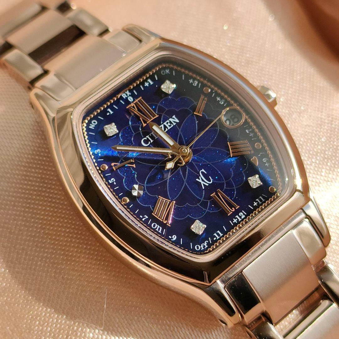◆限定◆極美品 CITIZEN XC/ クロスシー 花明かり 電波時計( ルキア