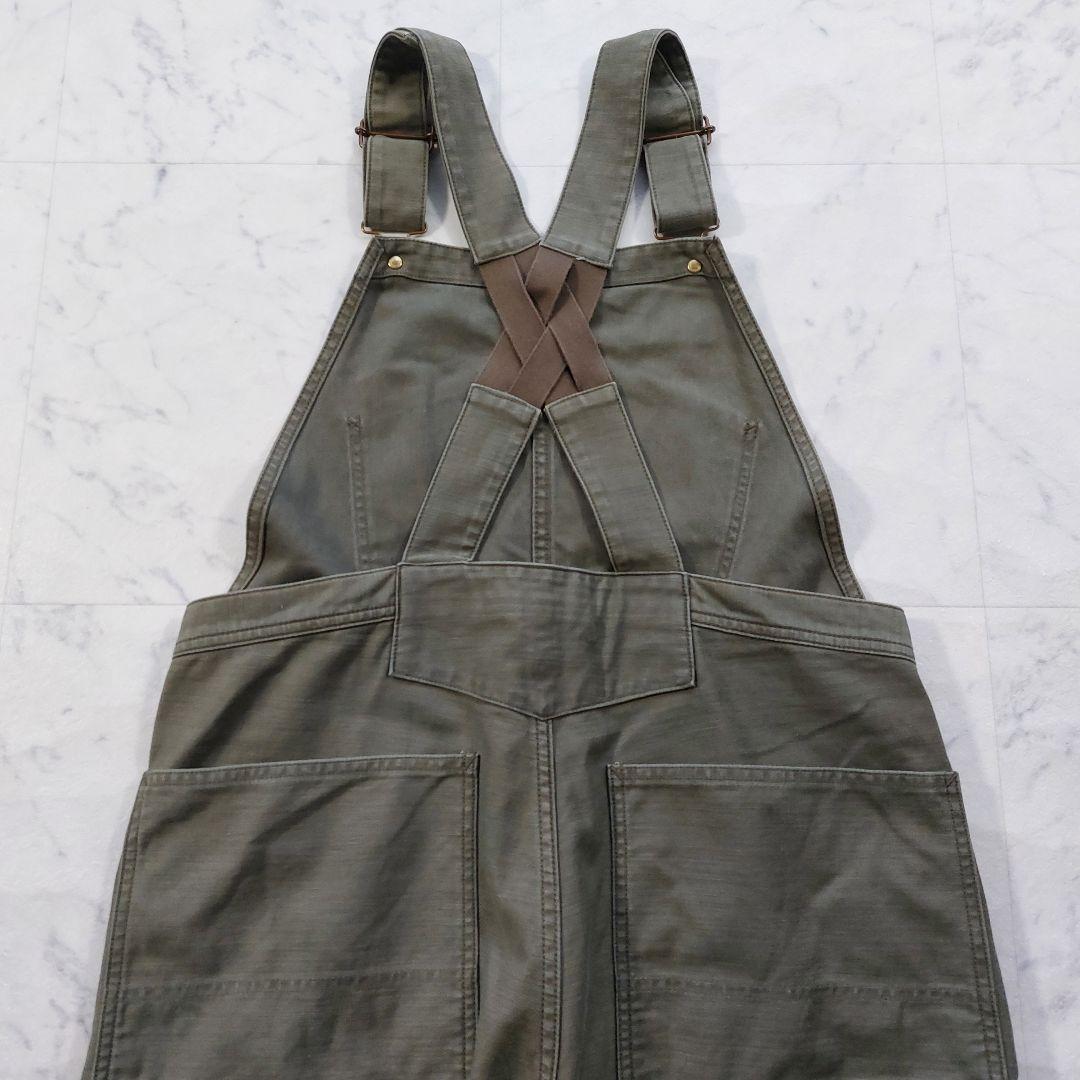 美品 フレームワーク バックサテンサロペット 36 カーキグリーン