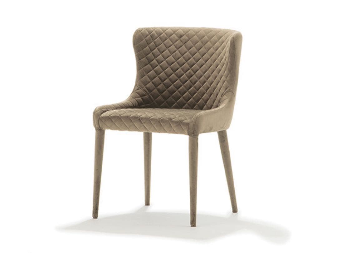 モーダエンカーサ■BANQUET バンケット チェア ベルベット調　グレージュ