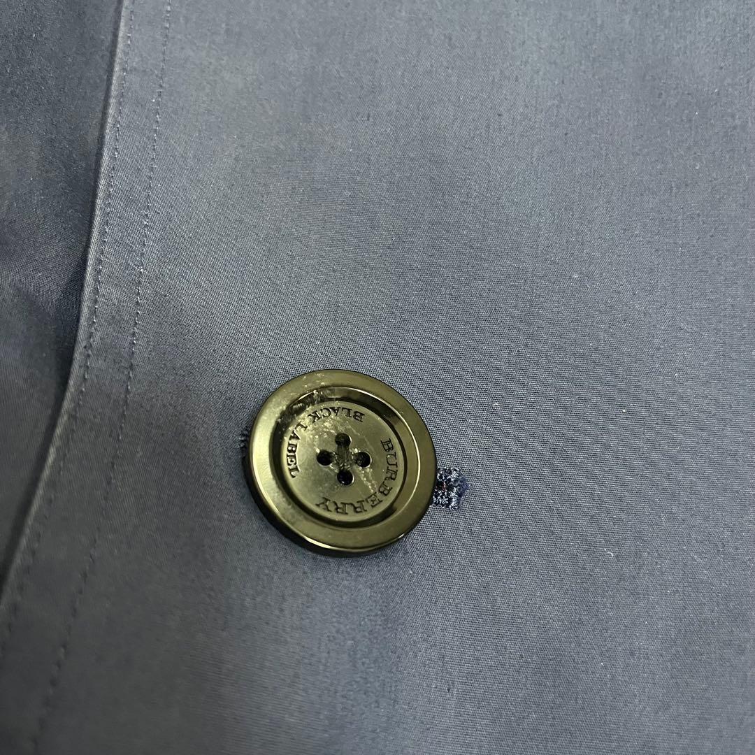 726 バーバリー ブラックレーベル トレンチコート ブルー M ベルト付