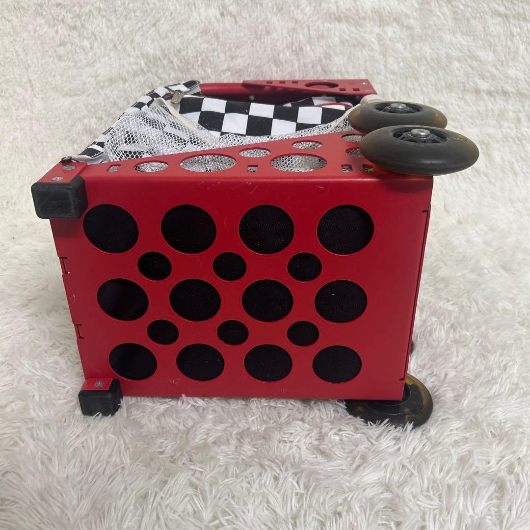 【良品】希少デザイン　ZUCA 座れるキャリーバッグ　ブロック調