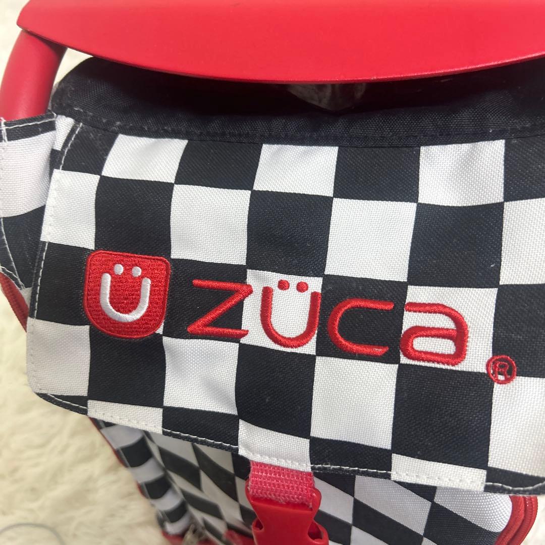 【良品】希少デザイン　ZUCA 座れるキャリーバッグ　ブロック調