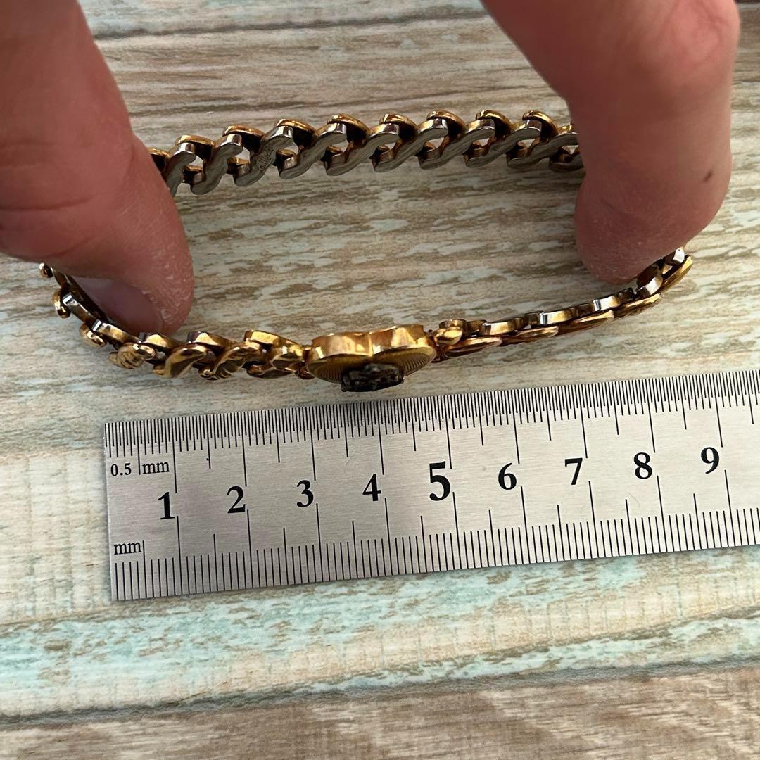 40s US NAVY スウィートハートジュエリー 蛇腹ブレスレット 金張り