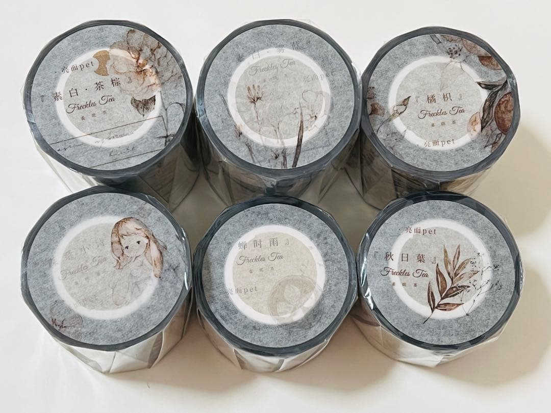 《最終値下げ》海外 マスキングテープ　雀斑茶 6点⚠️pet（33.324