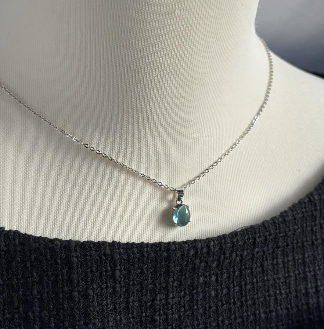 ナノクリスタル パライバ 8×6mm セット（SV925）