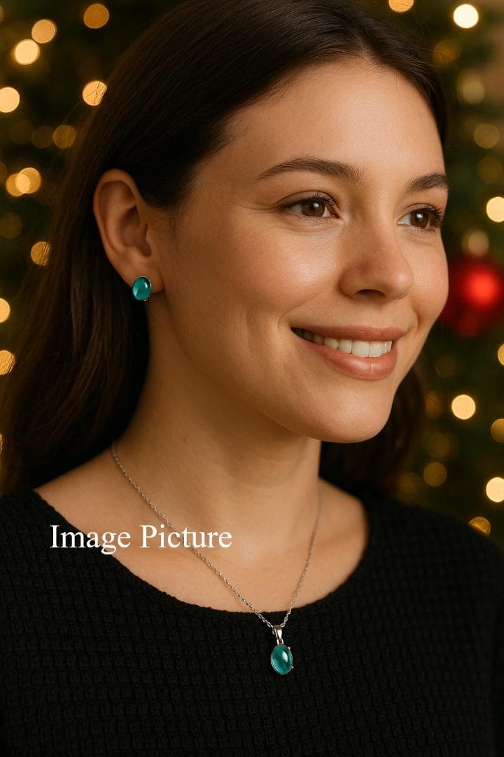 ナノクリスタル パライバ 8×6mm セット（SV925）