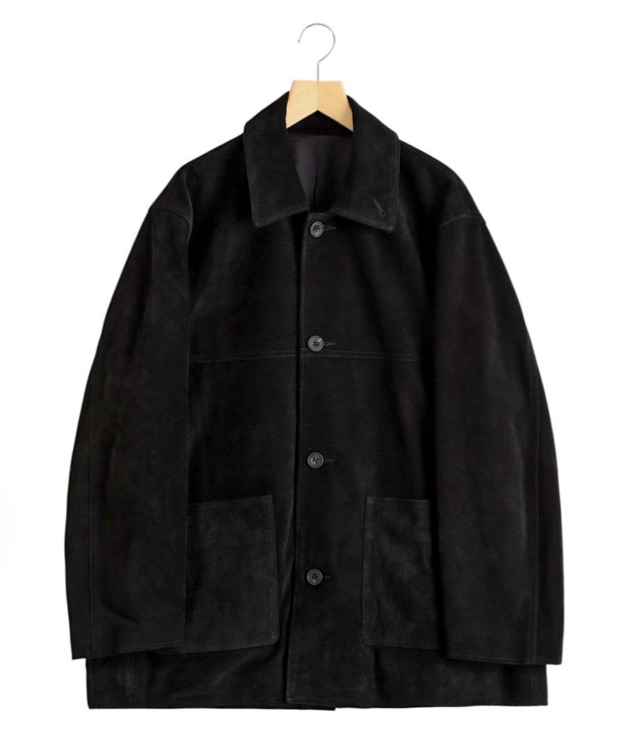 ssstein 黒 Cow Suede Car Jacket カーコート