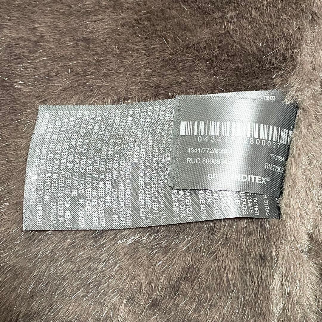 ZARA ダブルフェイス ムートンジャケット USAＭサイズ ブラック×ブラウン