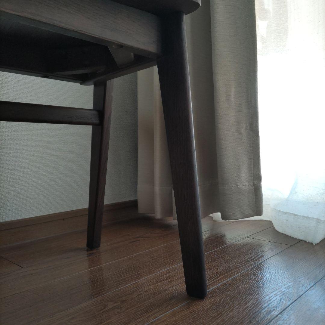 カリモク家具 アーム付 スツール モカブラウン　玄関椅子