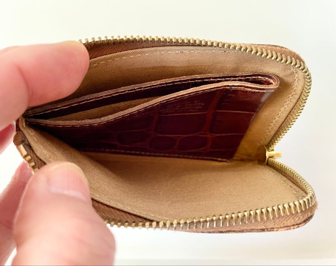 【美品】イルビゾンテ L字ファスナー ユニセックス コンパクト ウォレット