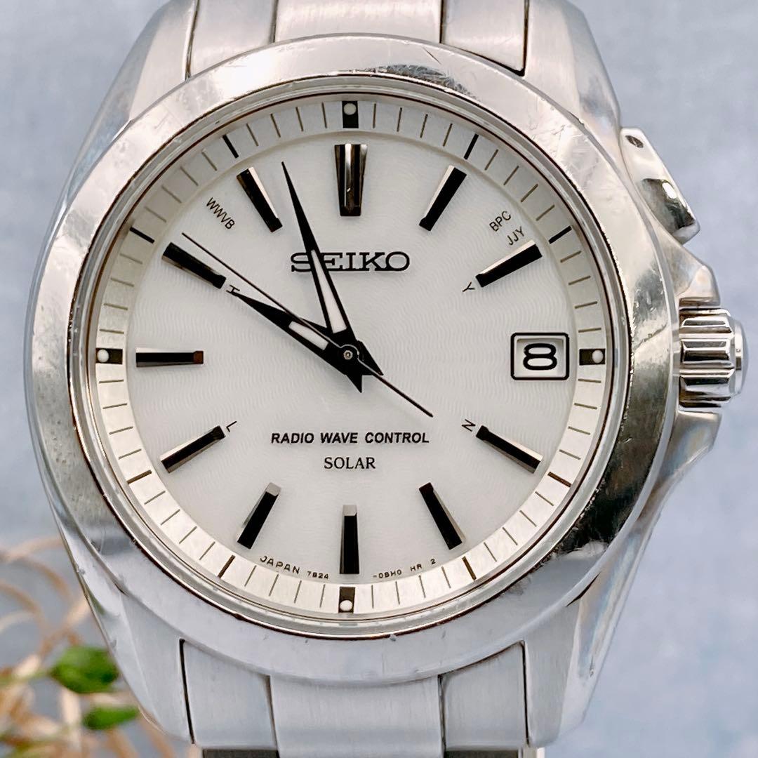 【稼動品】SEIKO ソーラー BRIGHTZ 電波腕時計 メンズ　ステンレス
