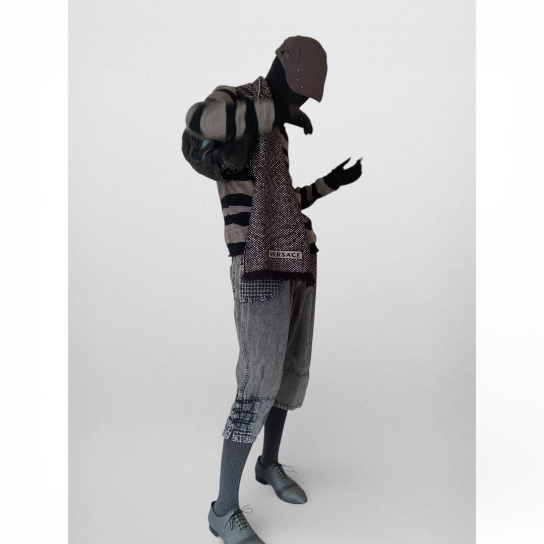 小物 CONTRAST LEATHER GLOVE (BLACK) 777T