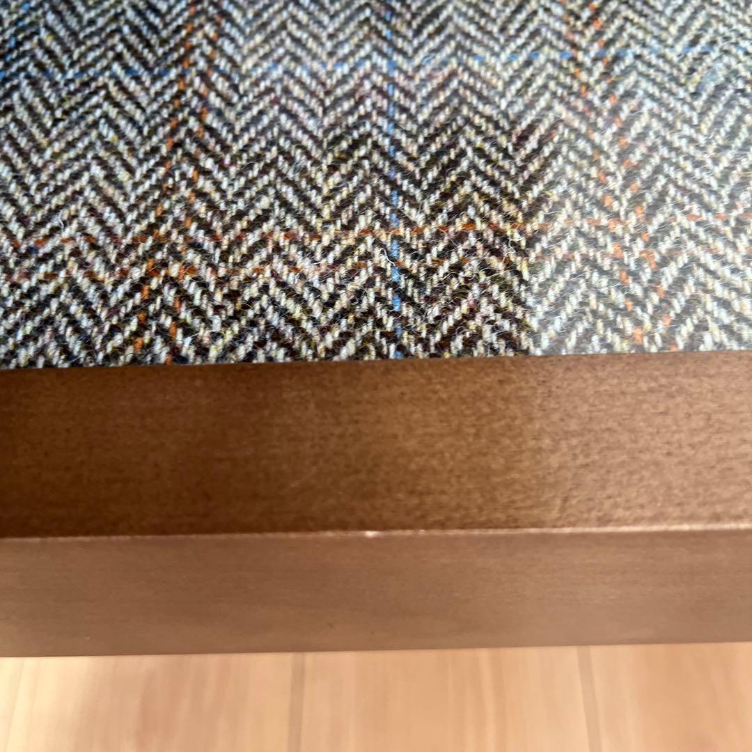 【ハリスツイード】ガラスセンターテーブル ローテーブル