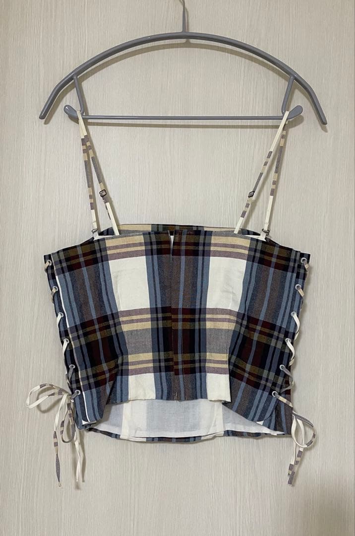 BACCA サマーチェック レースアップビスチェ