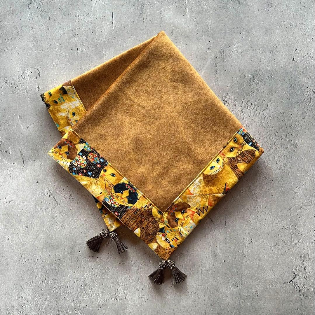 【再販】USAコットン☆エスニックキャットプリント ハンドメイドタロットクロス