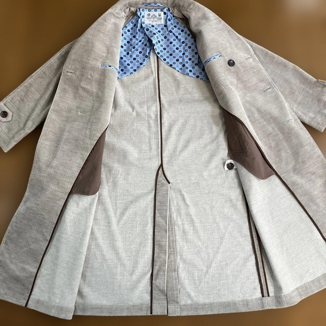 【極美品】R&D.M.Co- ヤク混コーデュロイ トレンチコート M モカ系