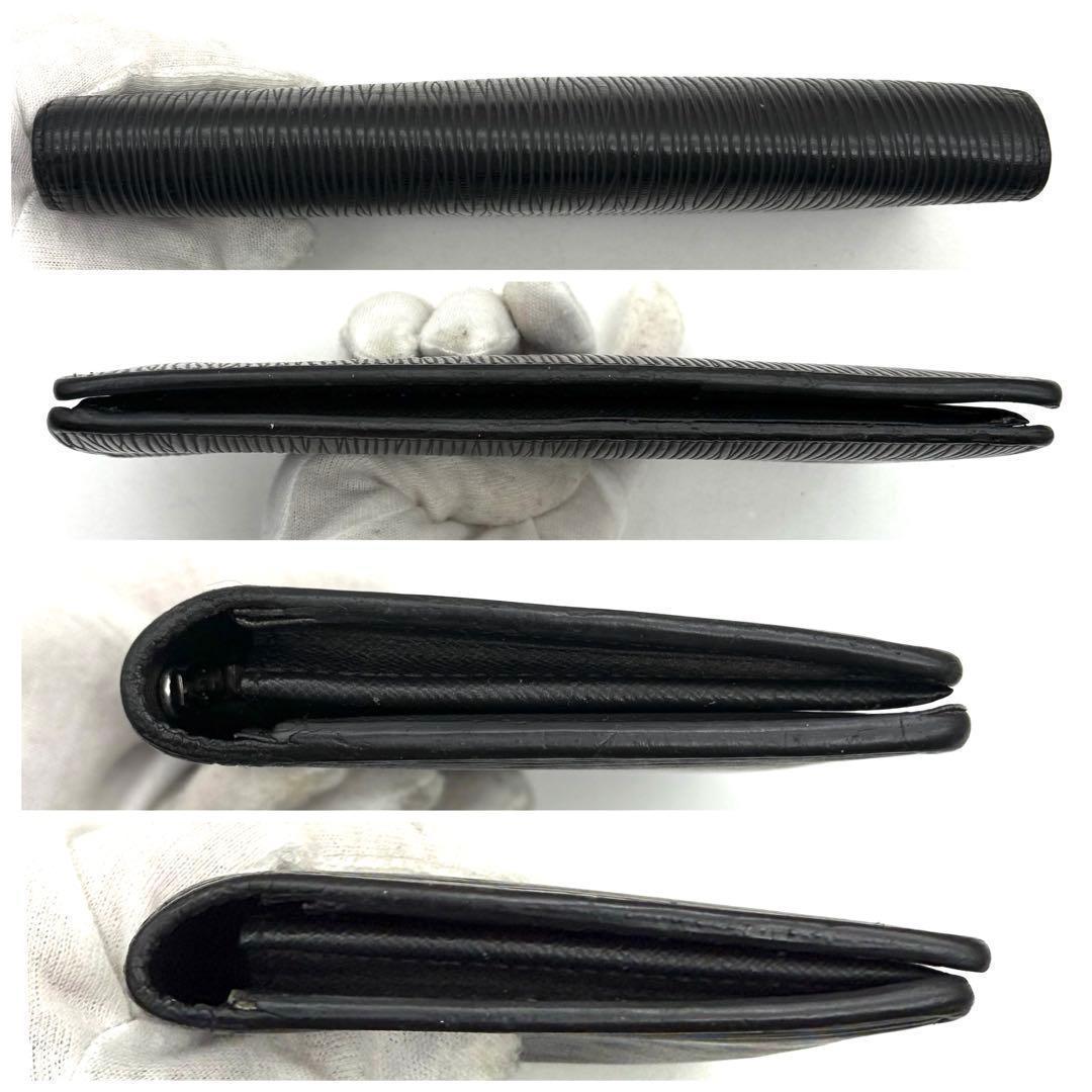 【美品】ルイヴィトン ポルトフォイユ ブラザ ノワール 黒 長財布 エピ