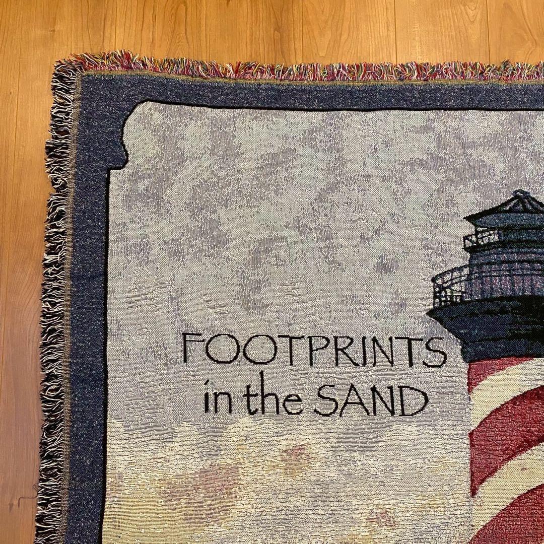 【美品】灯台 ゴブラン織 ヴィンテージラグ タペストリー タグ付 136×114