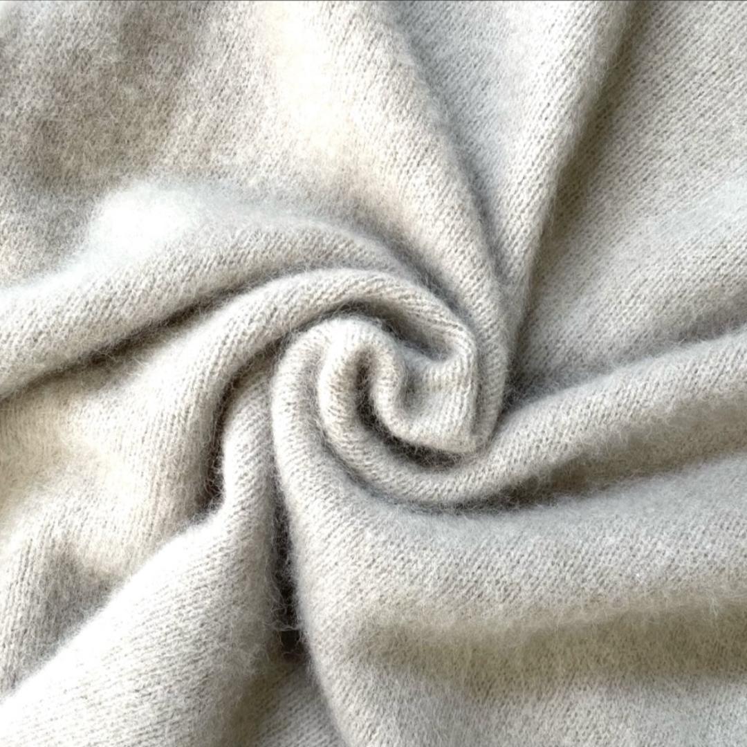 Demi-Luxe BEAMS フラッフィ ボートネックニット ベージュ F