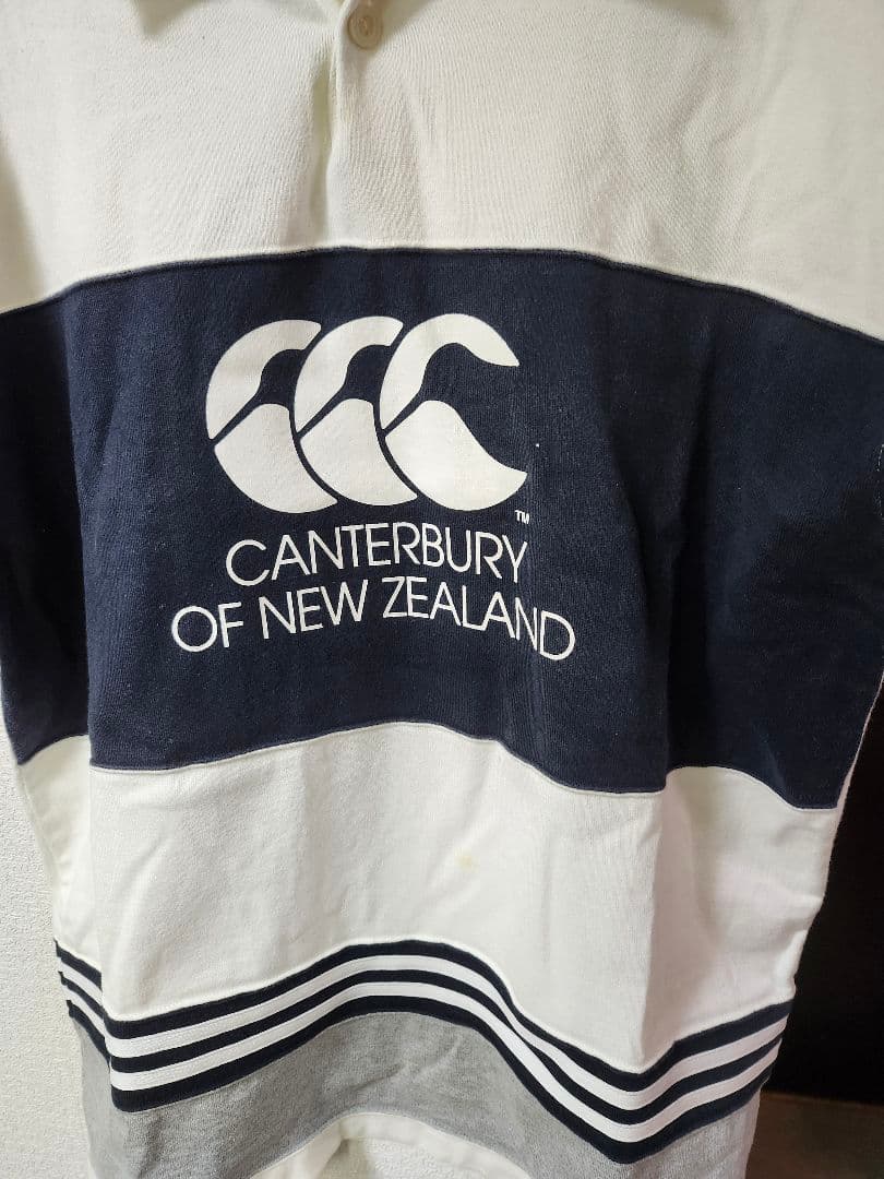 Canterbury ラガーシャツ ホワイト/ネイビー
