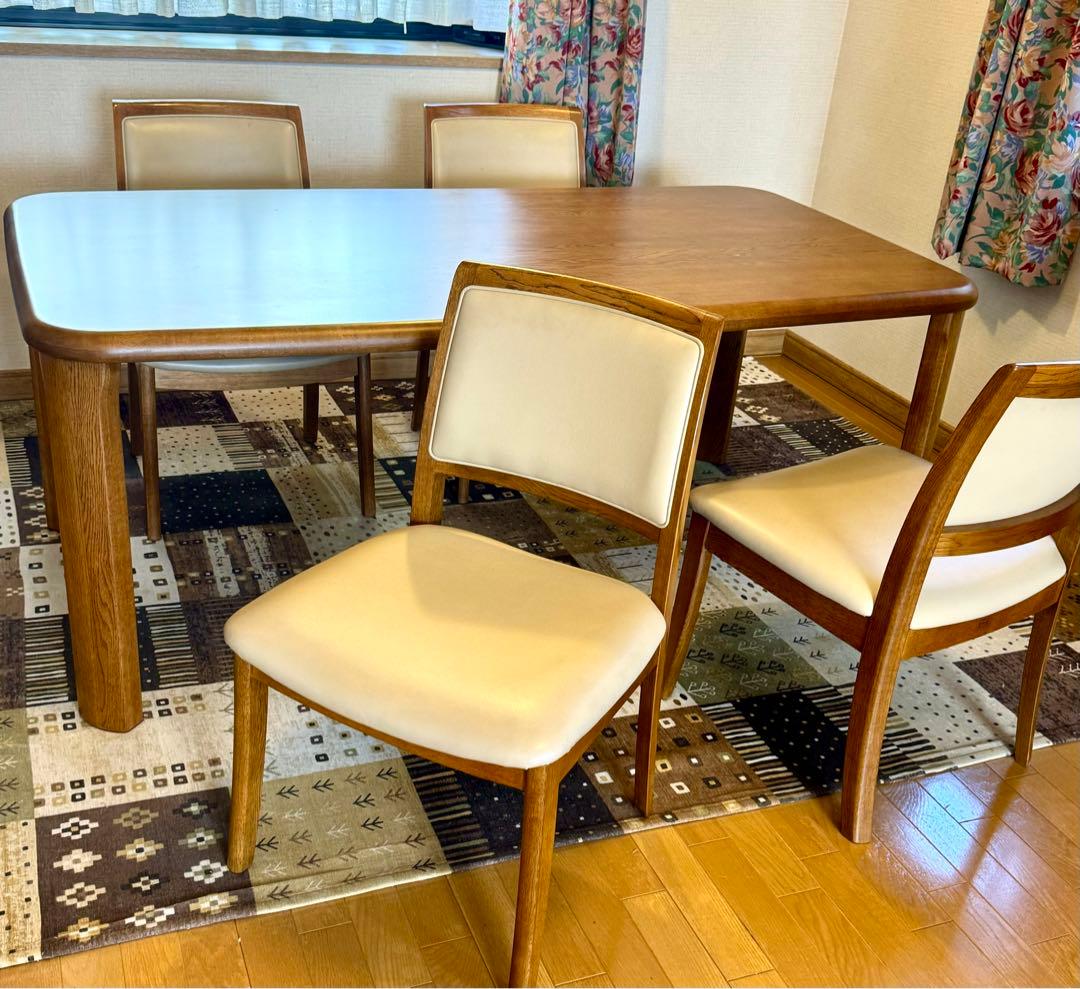 浜本工芸 ダイニングテーブル＆チェア4脚セット 神戸市近隣エリア対象です