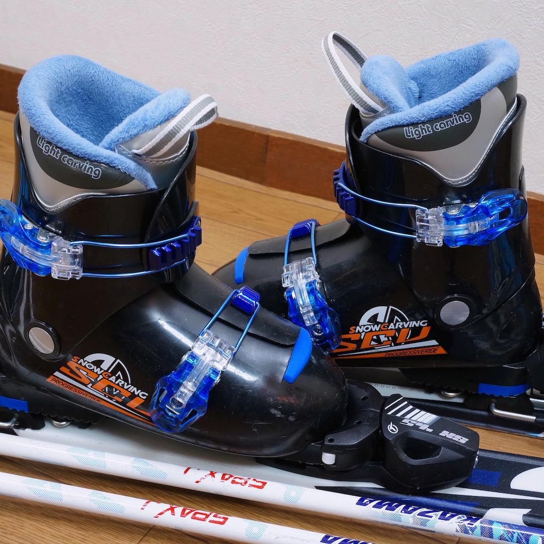 メンテ済 130cm 靴23cm CARVING スキーセット