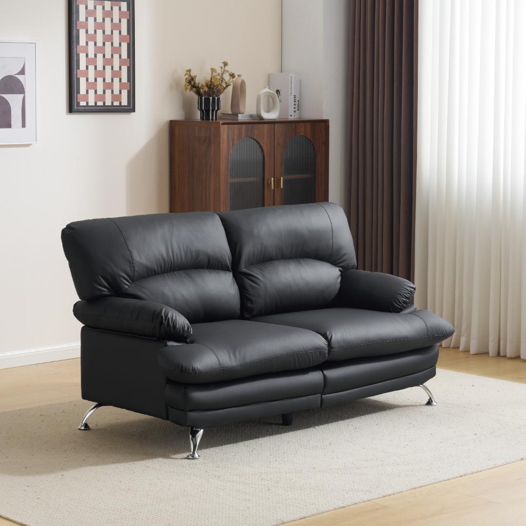 超人気！ソファー ソファ 2人掛け 幅155cm 2人掛け 北欧 BLACK