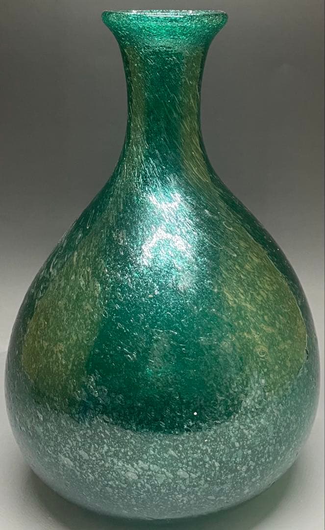 倉敷ガラス　小谷真三　吹きガラス　特大25cm 飾り瓶　花瓶　 b7993