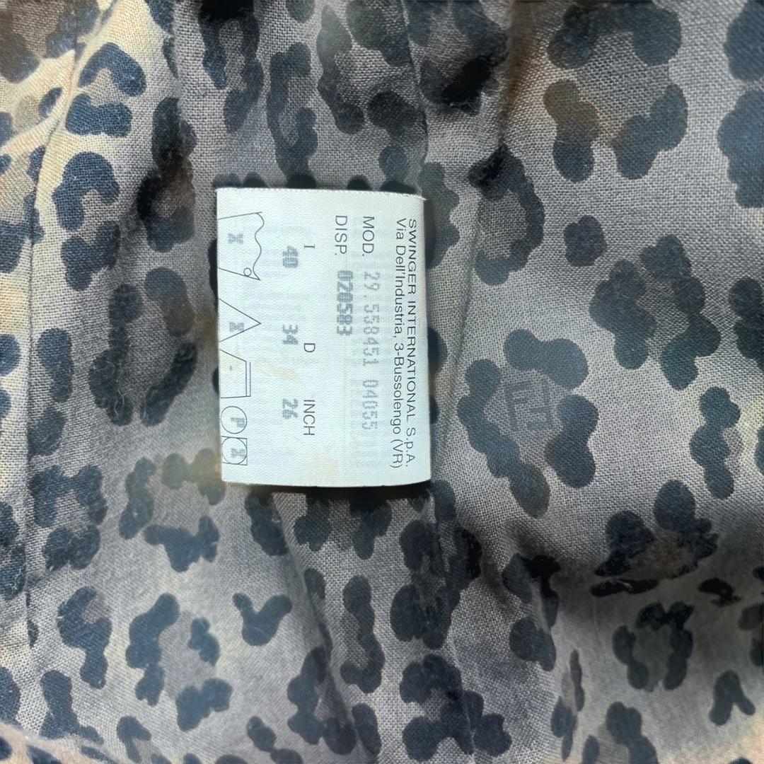 お値下げ⭐️美品⭐️FENDI ブラック トレンチコート ヒョウ柄裏地