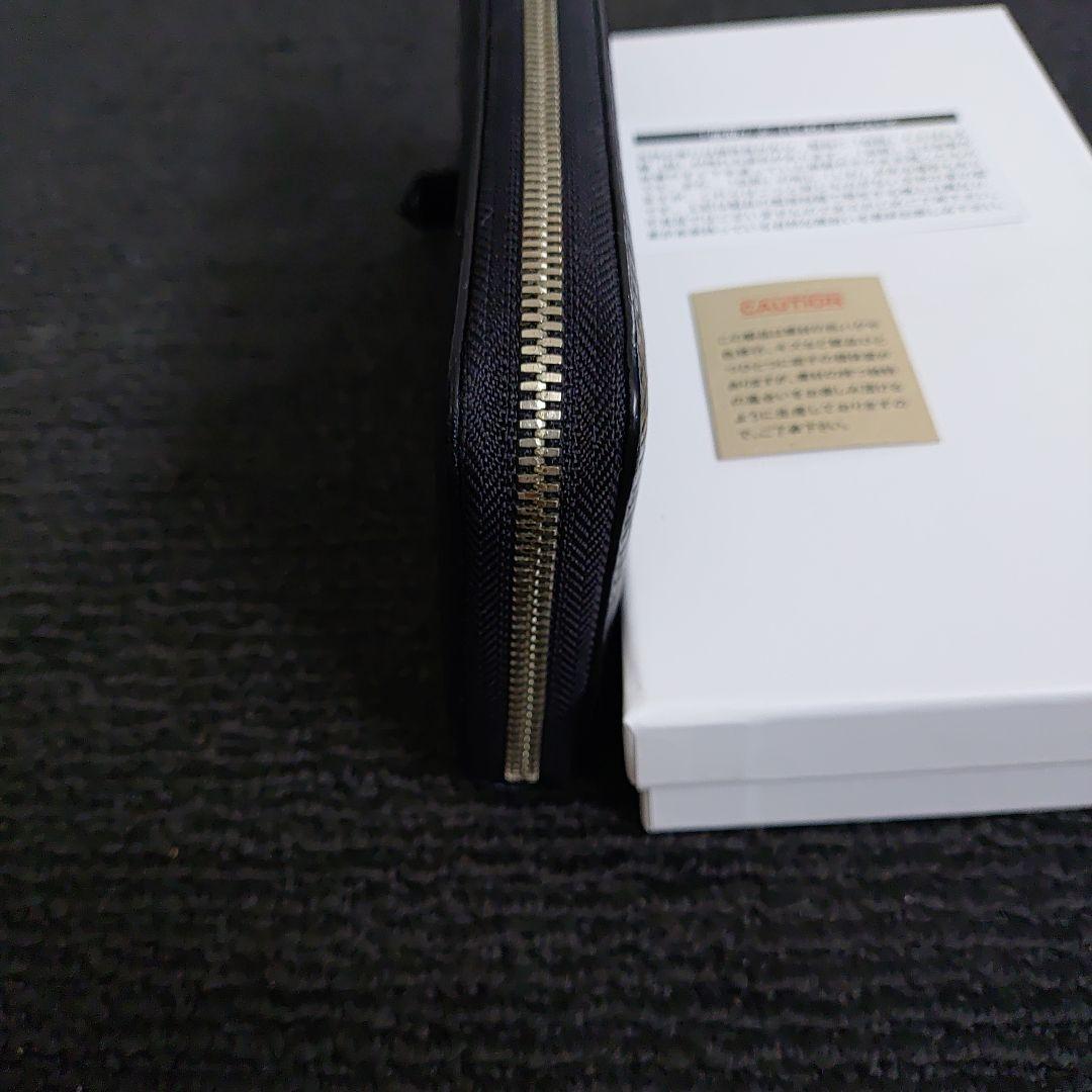 クロコダイル革　豪華使用　長財布　無双　ラウンドファスナー