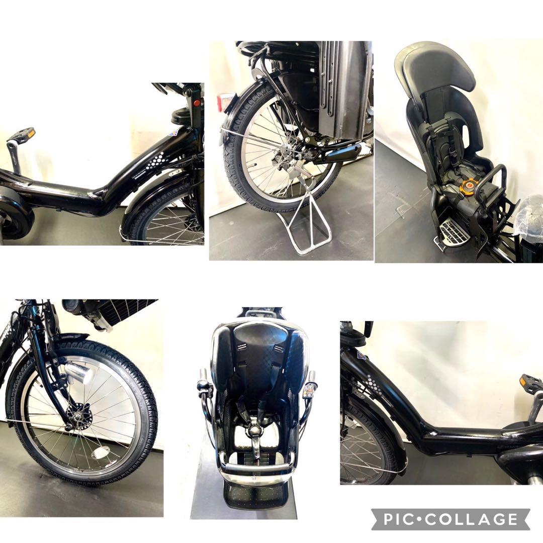 1年保証　ブリヂストン　20インチ　子供乗せ　黒色　3人乗り 電動アシスト自転車