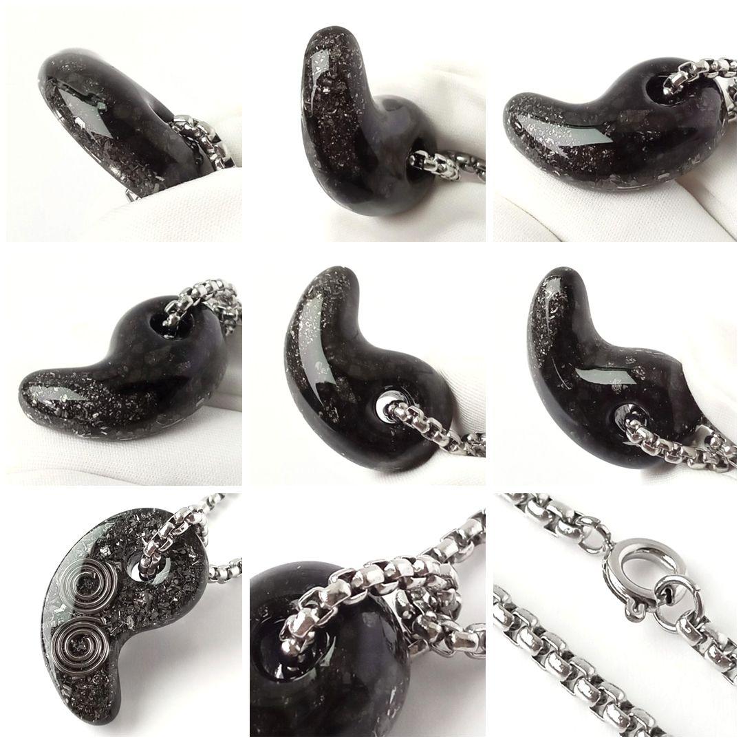 勾玉オルゴナイト｜ギベオンなどの鉄質隕石とエリートシュンガイトを使った強力お守り