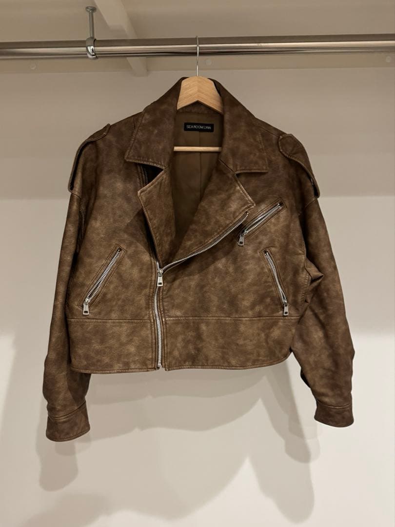 ♡searoomlynn♡ヴィンテージエコレザー　ショートライダース