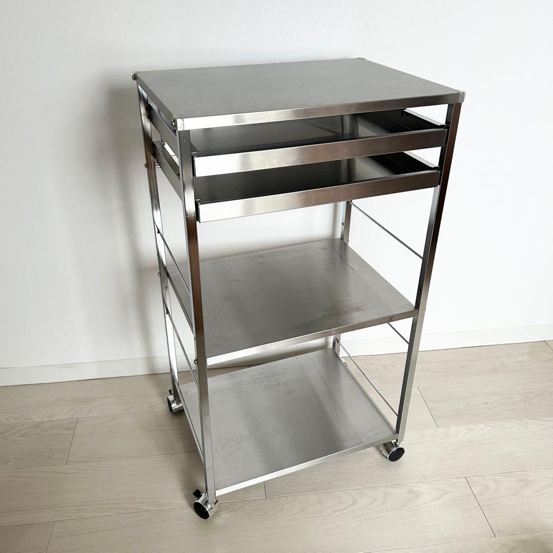 ステンレス　ワゴン　作業台　ディノス　収納カート