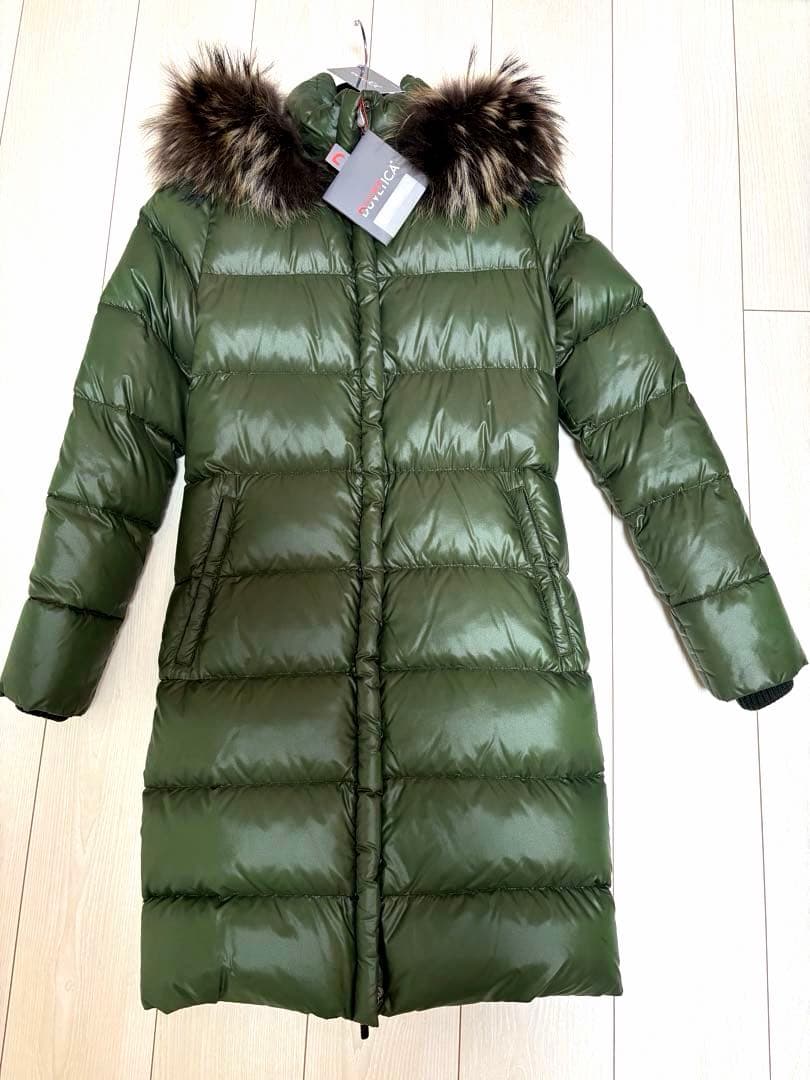 DUVETICAロングダウンコート DENEBカーキ38 極美品