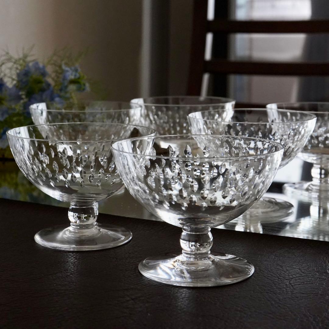 美品★オールドバカラBACCARAT★パリ★シャンパンクープ ワイングラス★6脚