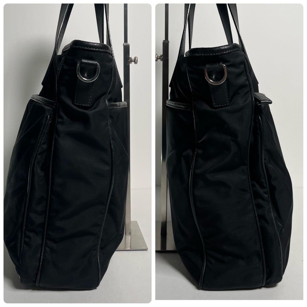 【近年モデル・美品✨】プラダ トートバッグ 2way 三角ロゴ ナイロン レザー