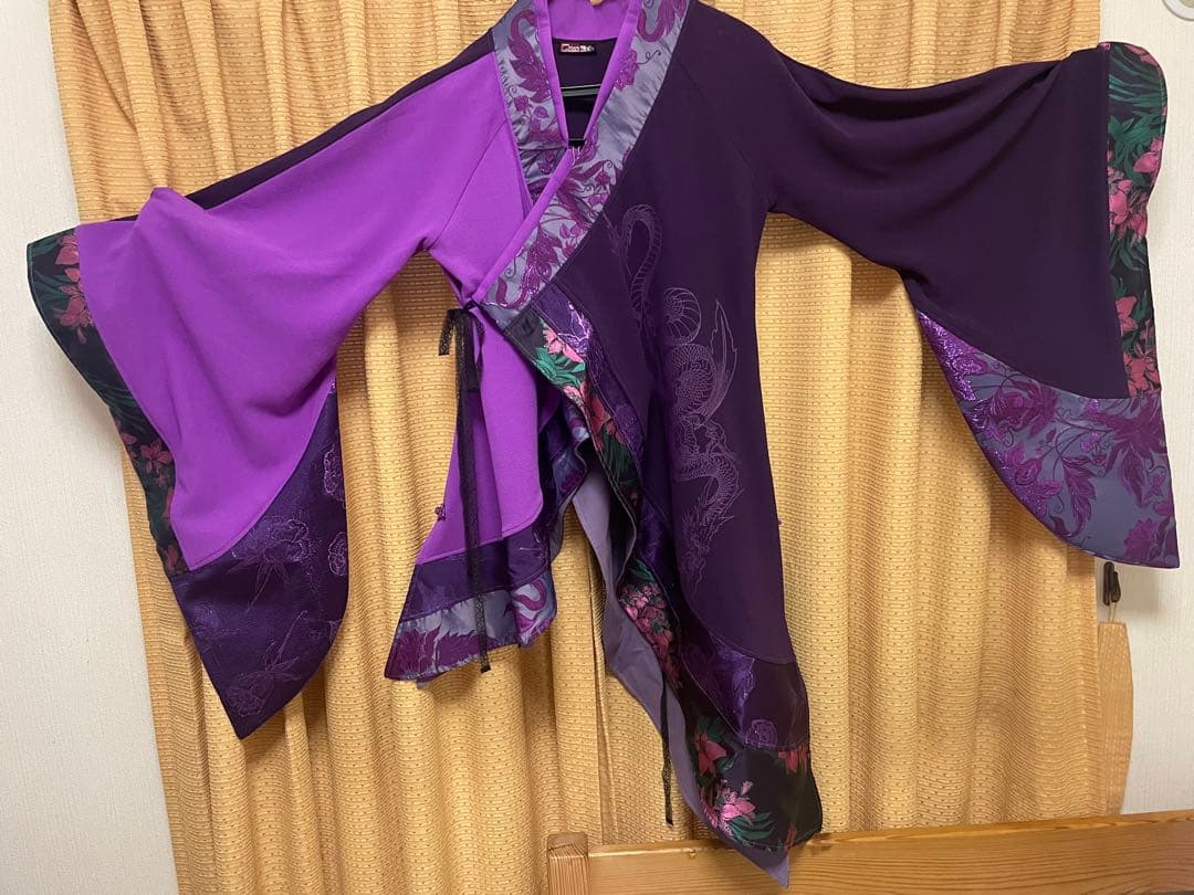 Qutie Frash /キューティーフラッシュ/アシメ着物カーデ　パープル