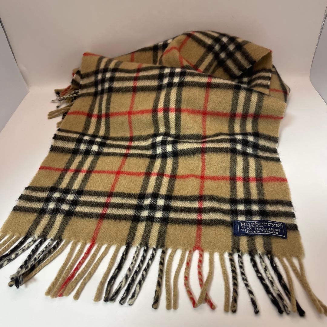 【極美品】バーバリー ノバチェック カシミア カシミヤ マフラー ストール