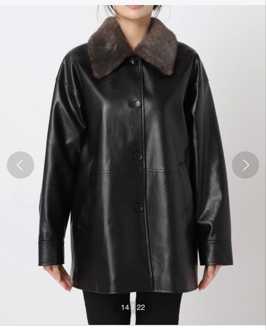 美品　ジャーナルスタンダード　フェイクレザー　ジャケット　ブルゾン　24AW