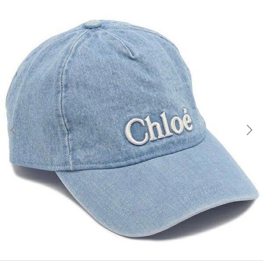 Chloe デニム　ロゴ刺繍キャップ　新品　未使用　タグ付