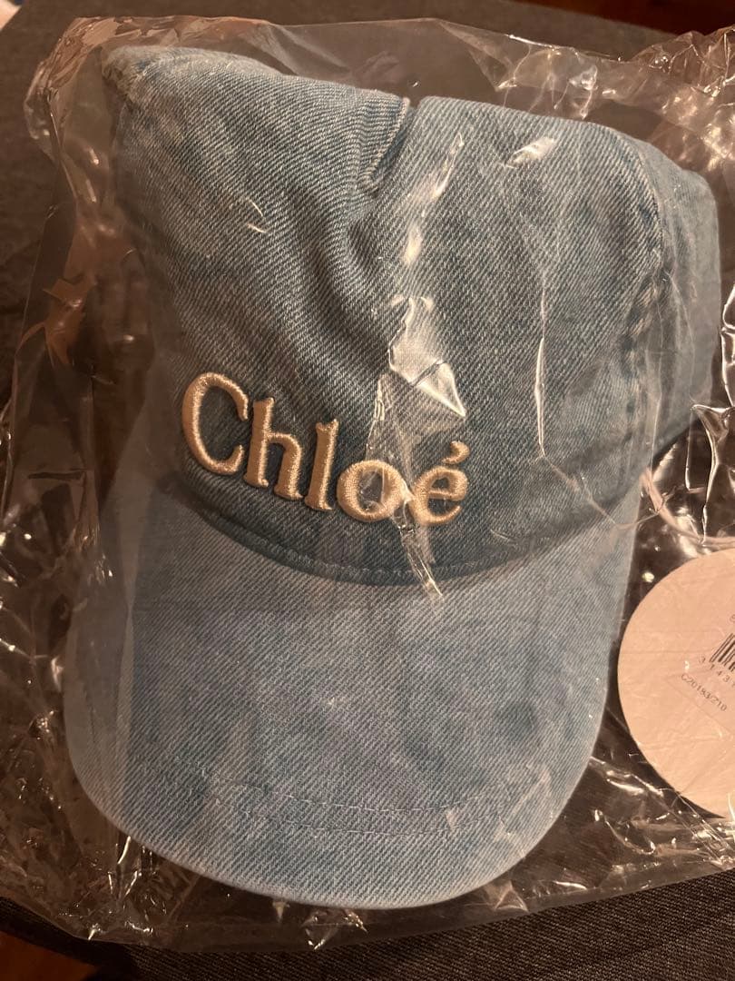 Chloe デニム　ロゴ刺繍キャップ　新品　未使用　タグ付