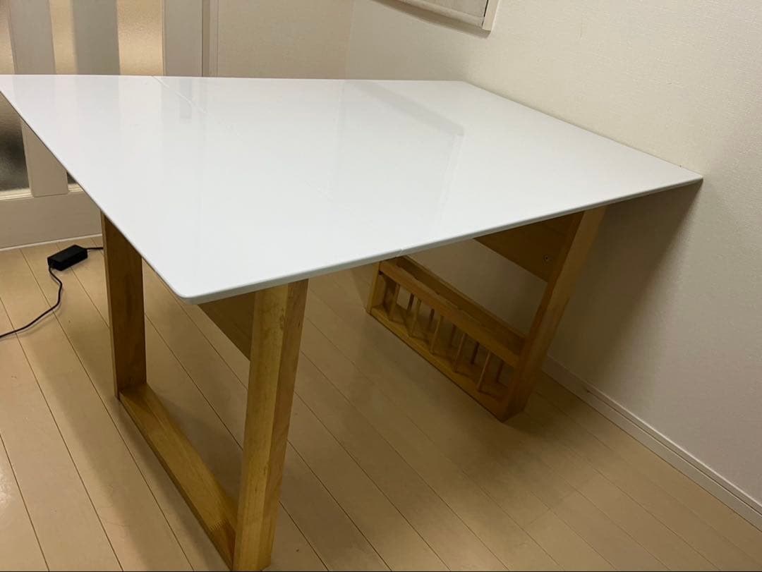 【送料込み】伸長式ダイニングテーブル (ロピア2 WH/LBR)