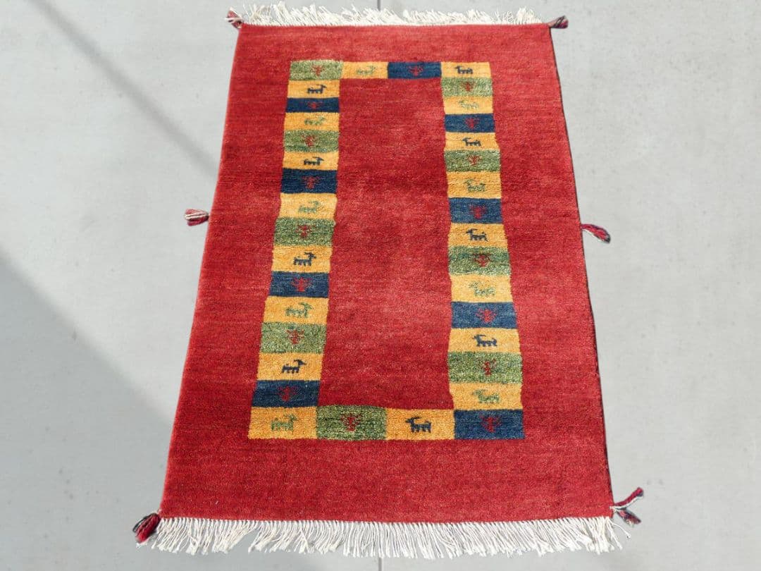 127×84cm　ギャッベ　ペルシャ絨毯　イラン産　手織り