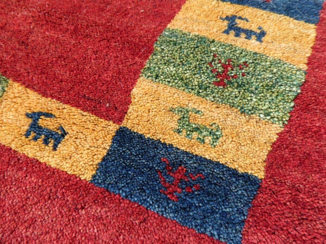 127×84cm　ギャッベ　ペルシャ絨毯　イラン産　手織り