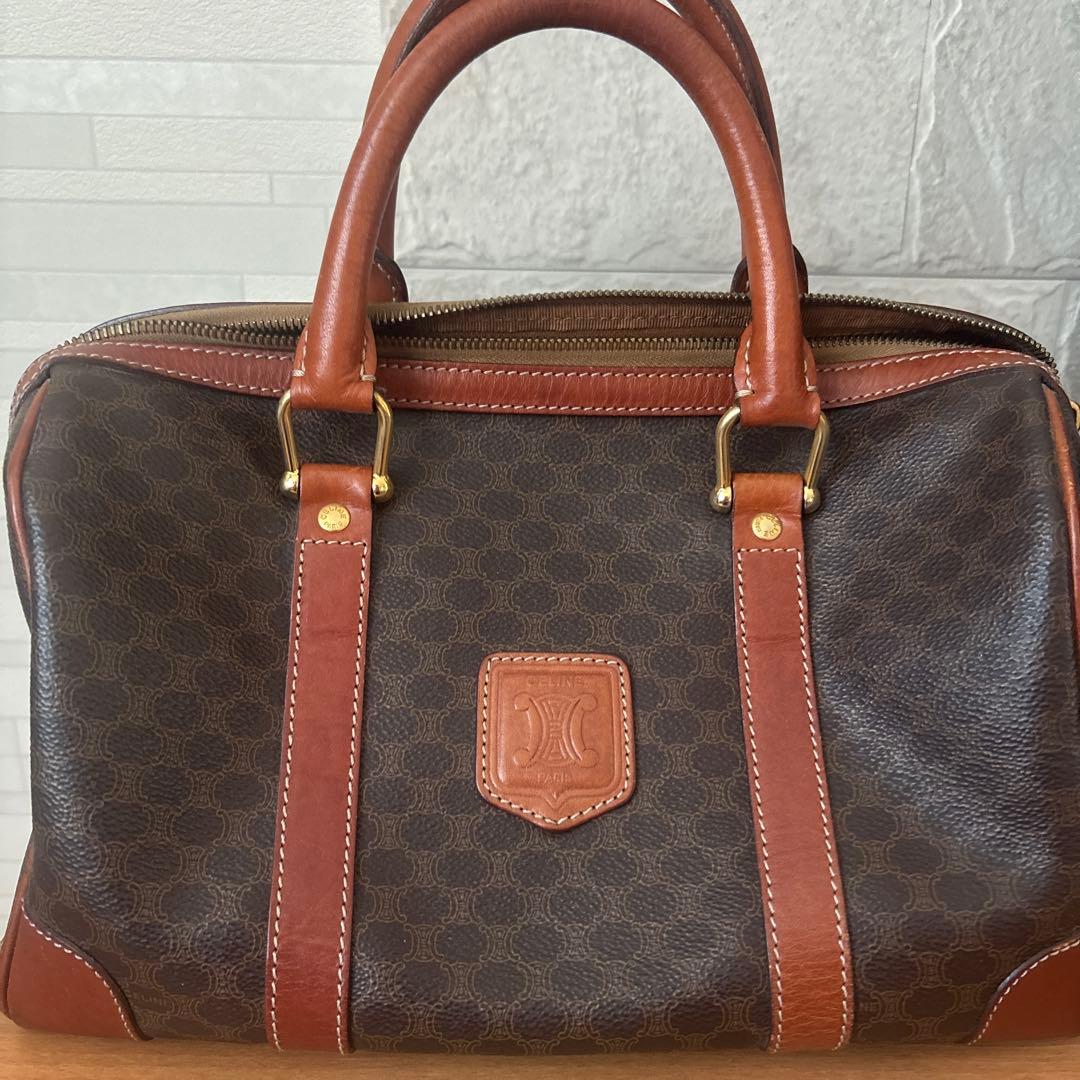 【美品】CELINE ボストンバッグ マカダム