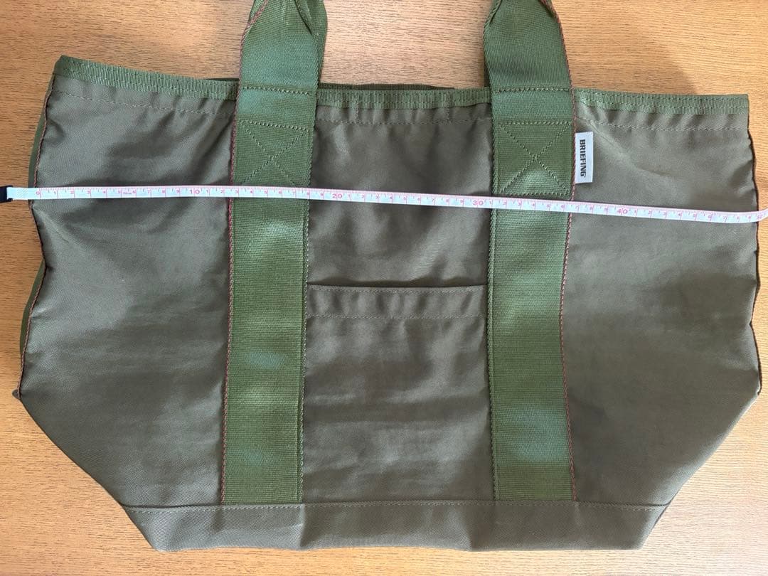 ブリーフィング　大容量　トートバッグ　カーキ　中古品